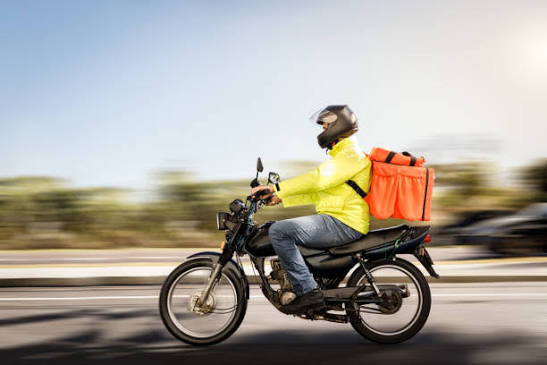 Delivery boy with own bike