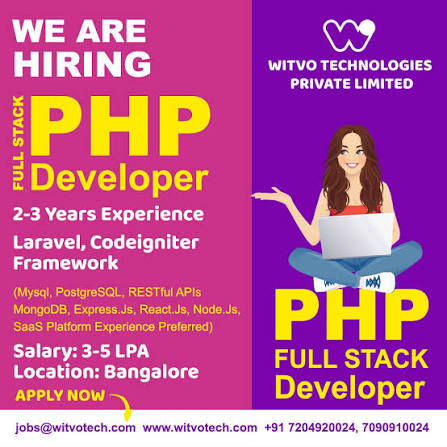 PHP developer 2 years experience